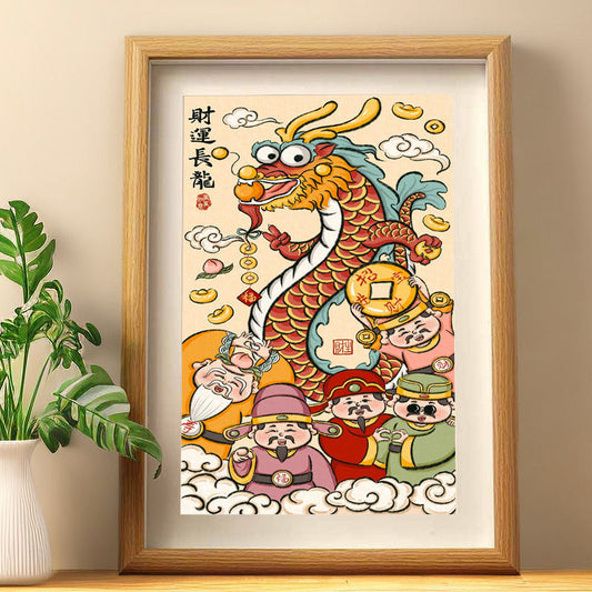 Wealth and Prosperity Dragon with Ruyi