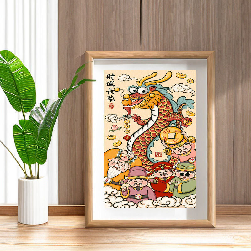 Wealth and Prosperity Dragon with Ruyi