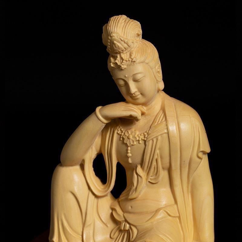 Boxwood Zen-Inspired Free-spirited Guanyin