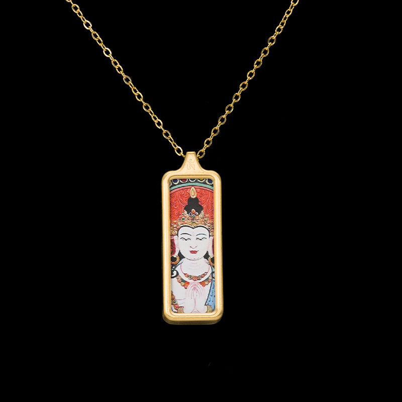 Four-Armed Avalokiteśvara Thangka Pendant